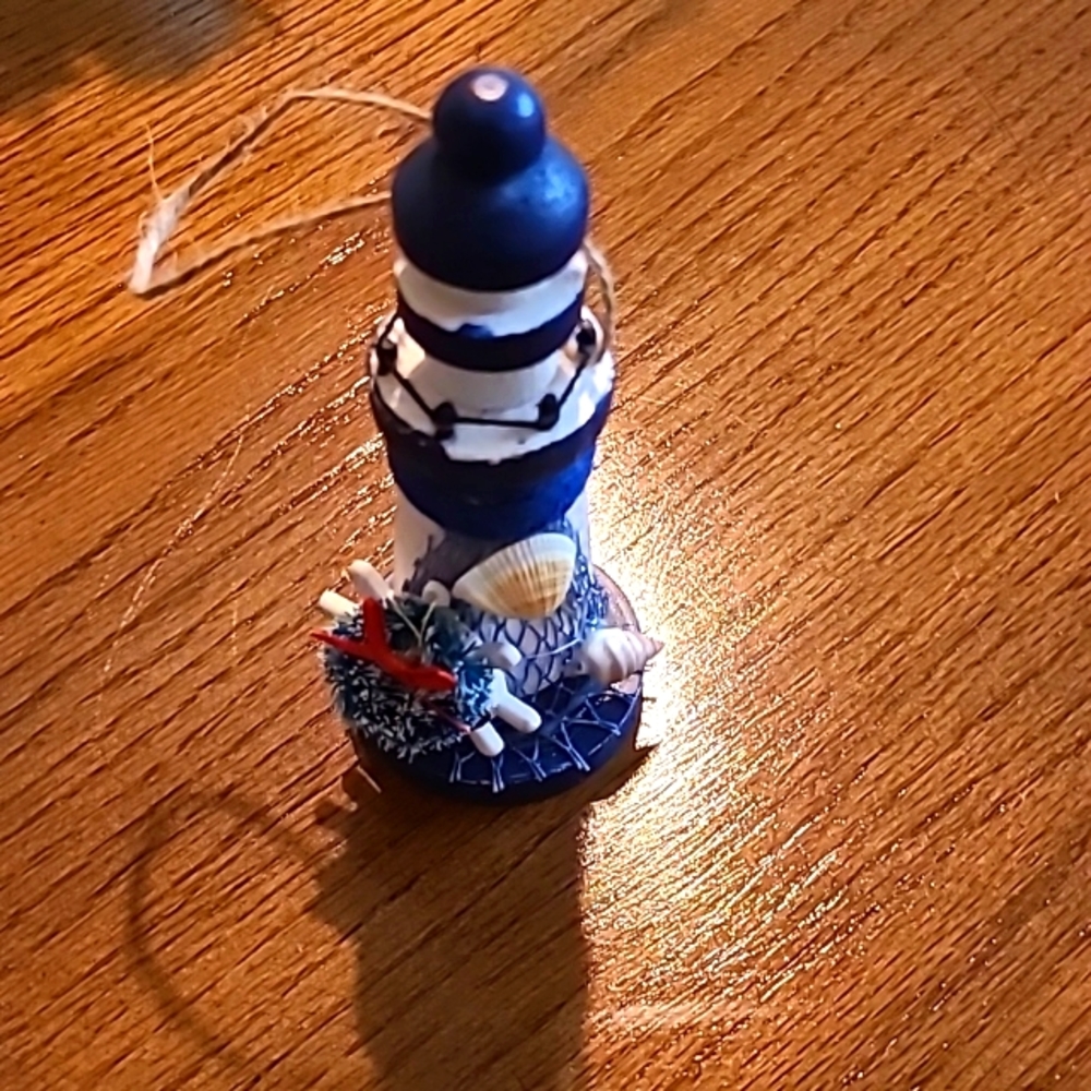 Beach lighthouse ornament